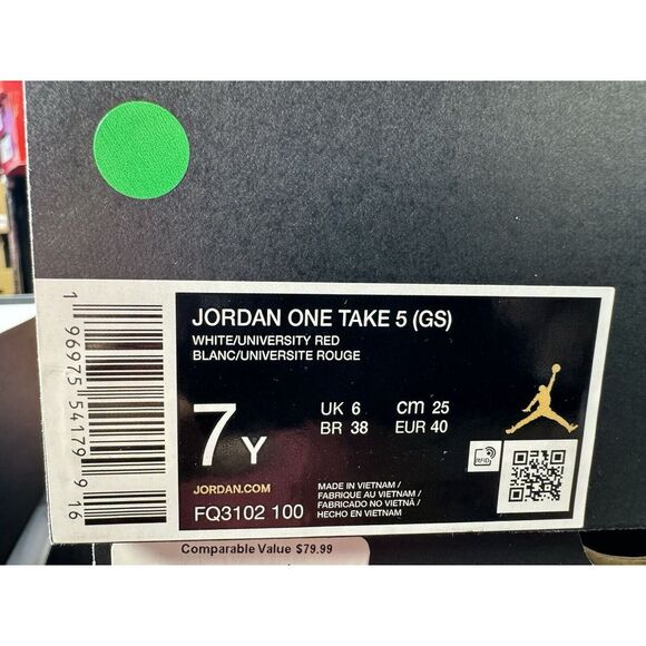 Jordan One Take 5 Womens/Kids White Pink Lavender Red FQ3102-100 - Picture 9 of 9